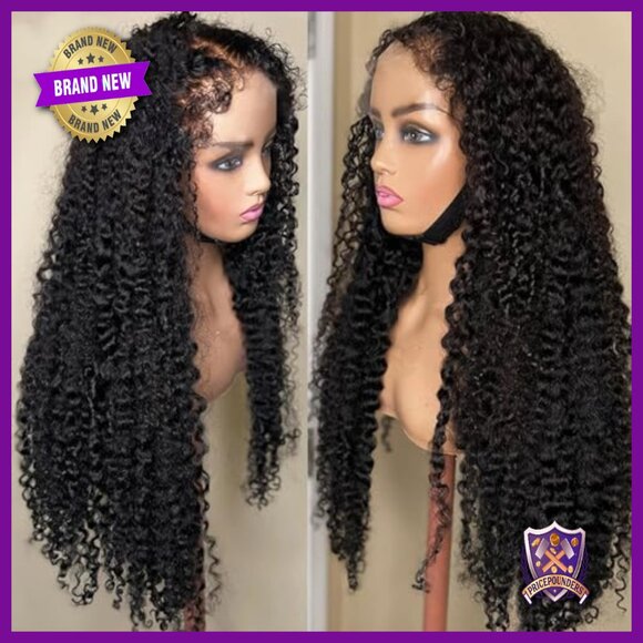 Human Hair Lace Front Wig 16 Inch Deep Wave 180% Density Pre-Plucked main image 5